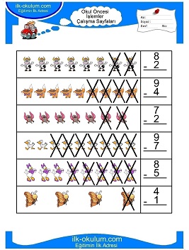 Çocuklar İçin toplam işlemi yaprak testleri 